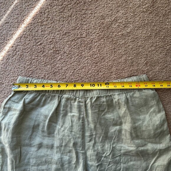 H&M Pants Womens XL 36x28 High Rise 100% Linen Tapered Leg Ankle Pockets - Picture 6 of 13